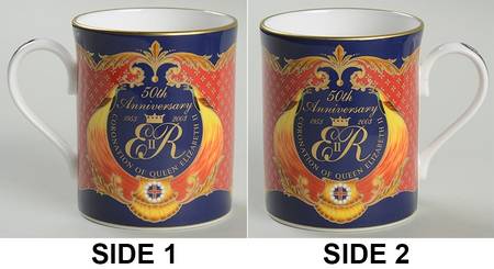 Royal Worcester Royalty Giftware Elizabeth Ii 50th Ann Coronation Mug - No Box