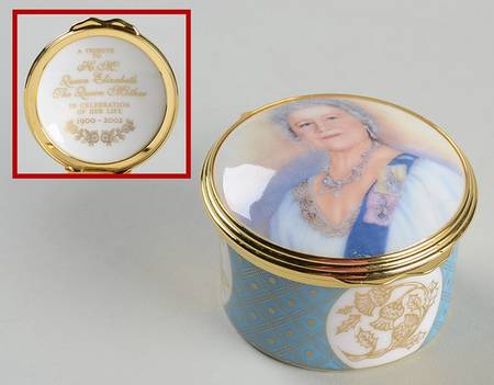 Royal Worcester Royalty Giftware Queen Mother Tribute Box - Boxed