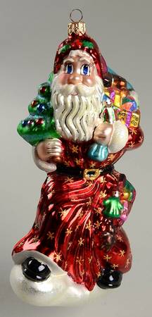 Santa with Pinecones-Trees A Splendid Arrival - No Box