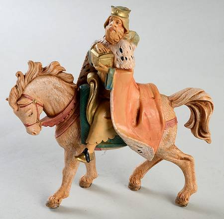 Fontanini Heirloom Nativity 5" Scale King Melchior On Horse - No Box Nb41a