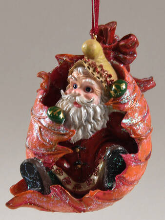 Woodland Winds Floating Leaf Santa - With Box Bx830