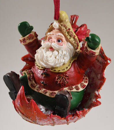 Woodland Winds Santa's Leaf Ride Ornament - Boxed