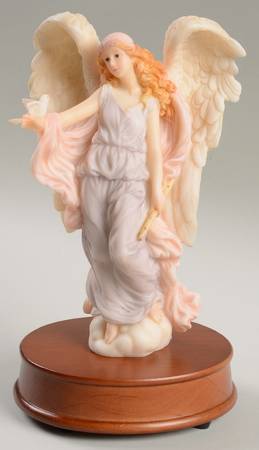 Seraphim Musical-Figurine Isabel-Gentle Spirit-Wooden Base - Boxed