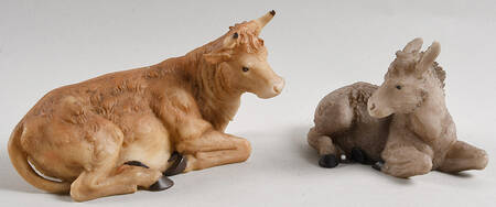 Seraphim Nativity Nativity Animals-2 Pc Boxed Set - Boxed