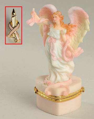 Seraphim Angel Giftware Hope-Light In The Distance-Breast Cancer - Boxed