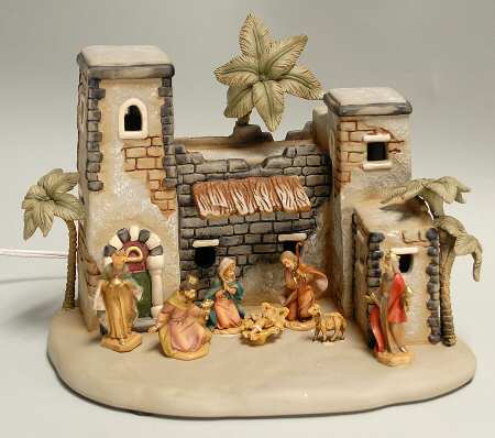Fontanini Nativity 2.5" Bethlehem Scene With 9 Figures - With Box