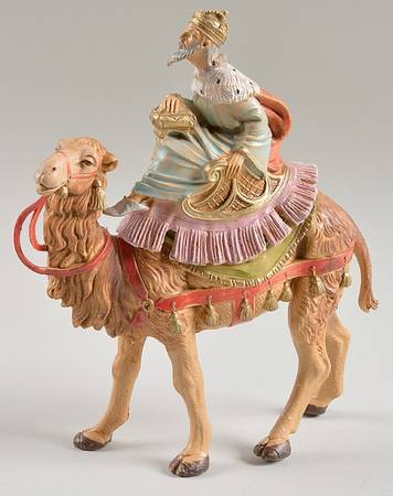 Fontanini Heirloom Nativity 5" Scale King Gaspar On Camel - No Box