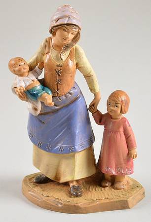 Fontanini Heirloom Nativity 5" Scale Rebekah, Adel & Aram-Set Of 2 - Boxed