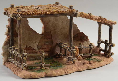 Fontanini Heirloom Nativity 5" Scale Stable With Brick Wall - Boxed