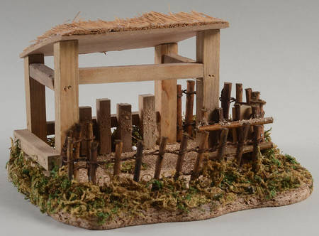 Fontanini Heirloom Nativity 5" Scale Sheep Shelter - Bx414 With Box