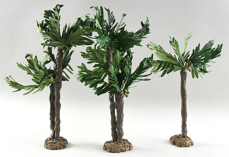 Fontanini Heirloom Nativity 5" Scale Date Palm Tree Set - 3 Pcs - With Box Bx378