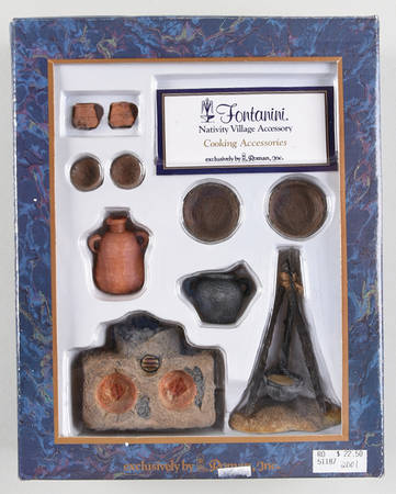 Fontanini Heirloom Nativity 5" Scale Cooking Accessories-Set Of 10 - With Box Bx321