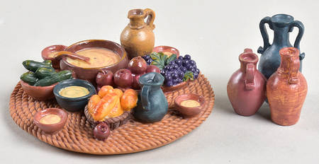 Fontanini Heirloom Nativity 5" Scale Food, Mat And Jugs-Set Of 2 - No Box