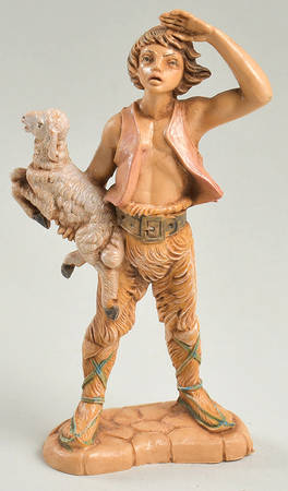 Fontanini Nativity 5" Scale Older Micah - Searching Shepherd - With Box