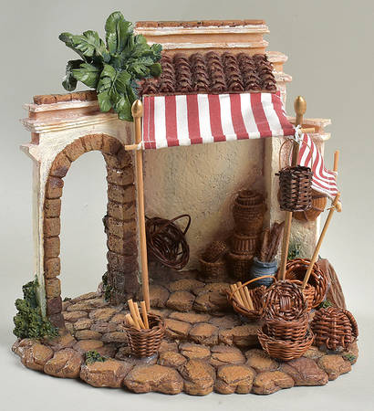 Fontanini Heirloom Nativity 5" Scale Basket Shop - Boxed
