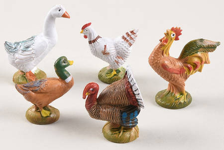 Fontanini Heirloom Nativity 5" Scale Bethlehem Birds - 5pc Set - Boxed