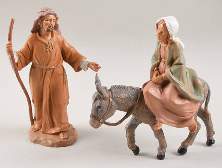 Fontanini Heirloom Nativity 5" Scale Journey To Bethlehem - 2pc Set - Boxed