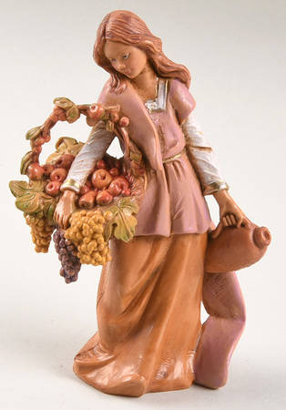 Fontanini Heirloom Nativity 5" Scale Bethany-Woman With Grapes - Boxed