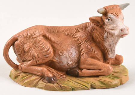 Fontanini Heirloom Nativity 5" Scale Ox Seated-White Face - Boxed