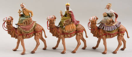 Fontanini Heirloom Nativity 5" Scale Kings On Camels - Set Of 3 - Boxed