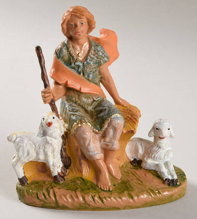 Fontanini Heirloom Nativity 5" Scale Peter - Shepherd Sitting - Boxed