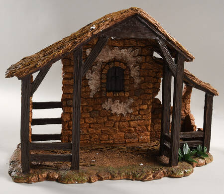 Fontanini Heirloom Nativity 5" Scale Lighted Stable - Boxed