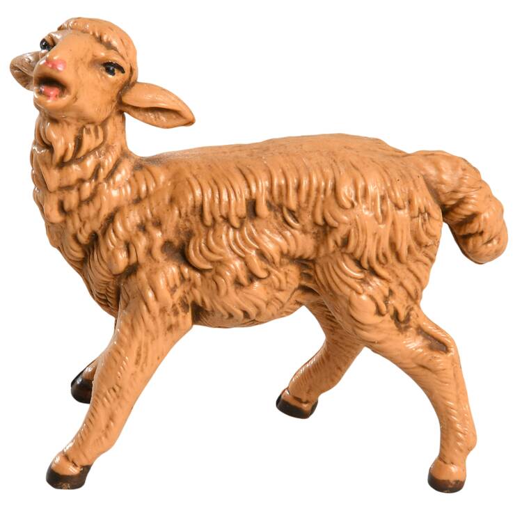 Fontanini Heirloom Nativity 5" Scale Brown Sheep-Head Up - No Box 224a