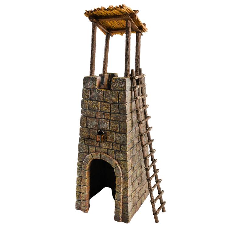 Fontanini Heirloom Nativity 5" Scale Vineyard Watchtower & Ladder-Lighted - Boxed