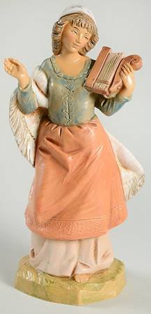 Fontanini Heirloom Nativity 5" Scale Chloe, Female Musician W/Harp - Boxed