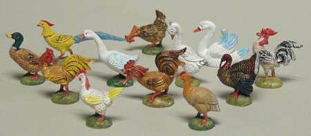 Fontanini Heirloom Nativity 5" Scale Barnyard Birds-Set Of 12 - Boxed