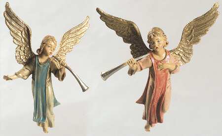 Fontanini Nativity 5" Scale Older Heraldic Angels - Boxed