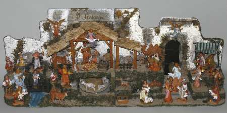 Fontanini Heirloom Nativity 5" Scale 44 Piece Nativity With Backdrop - Nativity Set Of 44