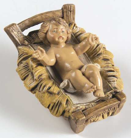 Fontanini Heirloom Nativity 5" Scale Baby Jesus With Manger-Classic - With Box