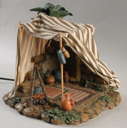 Fontanini Heirloom Nativity 5" Scale The King's Gold Tent-Lighted - Boxed