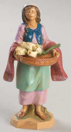 Fontanini Heirloom Nativity 5" Scale Sharon W/ Perfume In Basket - Boxed
