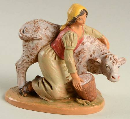 Fontanini Heirloom Nativity 5" Scale Julia With Calf - Bx363 With Box