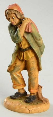 Pellegrini Nativity 4.5"Scale Shepherd With Sack - Boxed