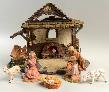 Fontanini Heirloom Nativity 5" Scale 5 Pc Nativity With Lighted Stable - Nativity-Set Of 5