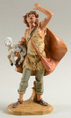 Fontanini Nativity 7.5" Micah With Lamb - Boxed