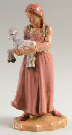 Fontanini Nativity 7.5" Sarah-Girl With Baby Goat - Boxed
