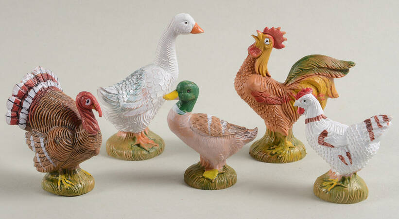 Fontanini Nativity 7.5" Birds Of Bethlehem - Set Of 5 - Boxed