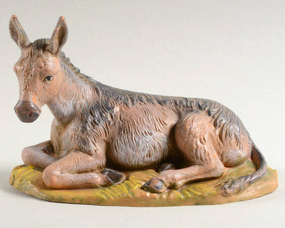 Fontanini Nativity 7.5" Seated Donkey - Boxed