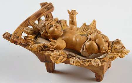 Fontanini Nativity 7.5" Baby Jesus And Manger-Set Of 2 - Boxed