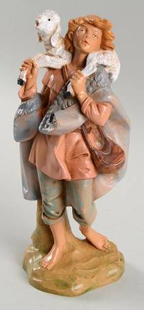 Fontanini Nativity 7.5" Gabriel With Sheep - Boxed