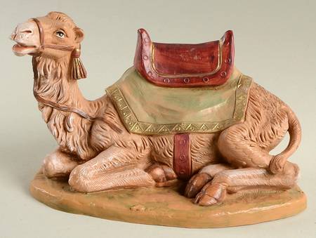 Fontanini Nativity 7.5" Seated Camel With Saddle - Boxed