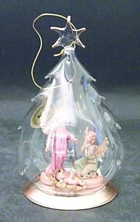 Nativity Fontanini Ornament Two Angels And Jesus - Boxed