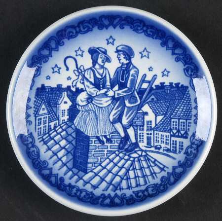 Hans Christian Anderson Plaque Shepherdess And The Chimney Sweep - No Box