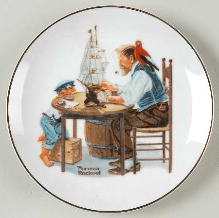 Miniature Rockwell Plates For A Good Boy - No Box
