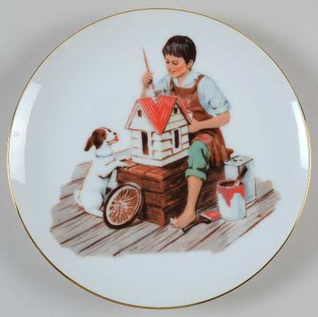 Miniature Rockwell Plates A Dollhouse For Sis - No Box
