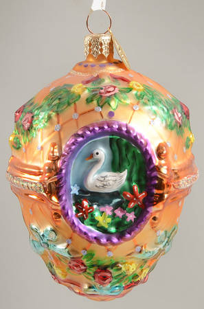 Egg (Shaped) Ornament Fabulous Faberge-Gilded Swan - No Box